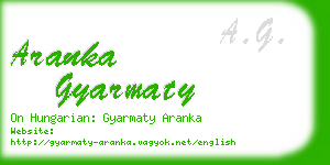 aranka gyarmaty business card